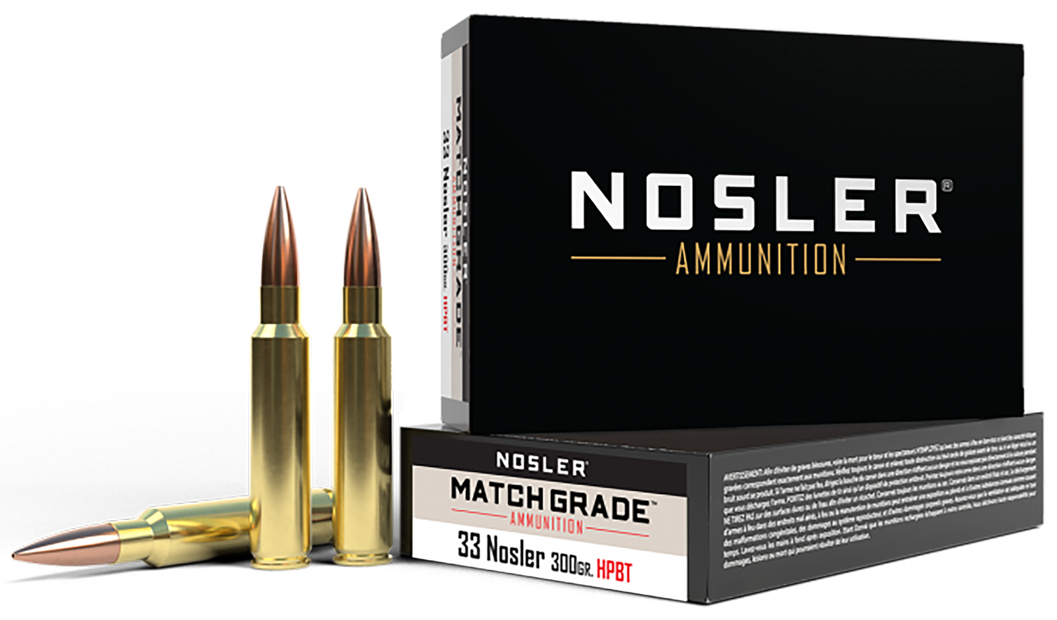 Nosler 60031 Match Grade 33Nosler 300gr Custom Competition Hollow Point Boat Tail 20 Per Box/10 Case