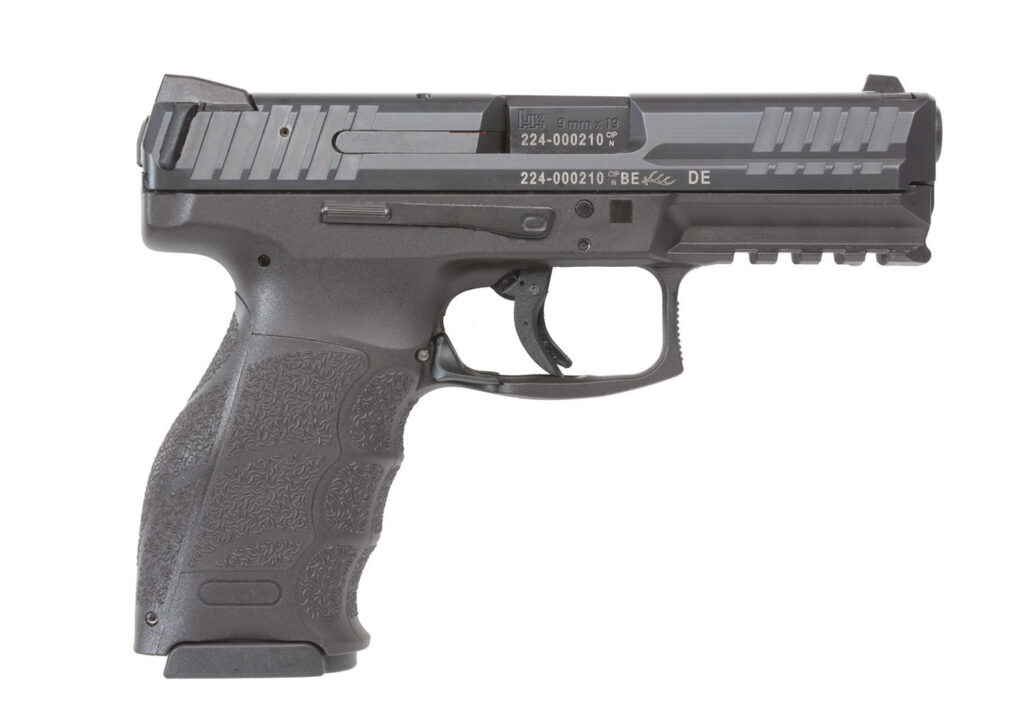 HK 81000284 VP 9mm Luger 17+1 4.09" Barrel, Polymer Frame w/MIL-STD Accessory Rail, Serrated Steel Slide, Interchangeable Backstraps, Night Sights, Includes 3 17rd Magazines