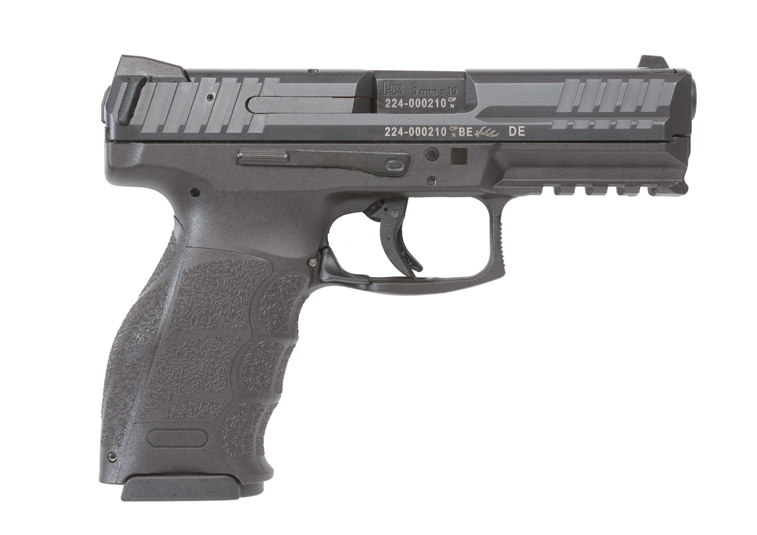 HK 81000284 VP 9mm Luger 17+1 4.09" Barrel, Polymer Frame w/MIL-STD Accessory Rail, Serrated Steel Slide, Interchangeable Backstraps, Night Sights, Includes 3 17rd Magazines