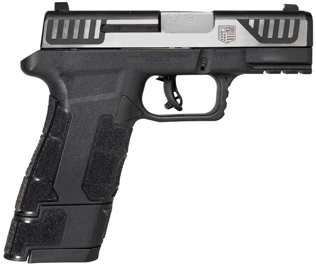 Diamondback DB0300P031 AM2 Sub-Compact Frame 9mm Luger 17+1, 3.50" Stainless Steel Barrel, Serrated Stainless Steel Slide, Black Polymer Frame w/Picatinny Rail & Polymer Grip
