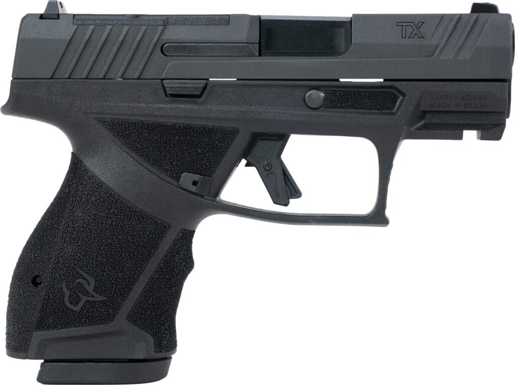 Taurus TX 9 Compact 9mm Luger 10+1 3.40" Black Barrel, Black Nitride Alloy Steel Optic Ready/Serrated Slide, Black Stainless Steel Frame w/Picatinny Rail, Interchangeable Backstrap Grip