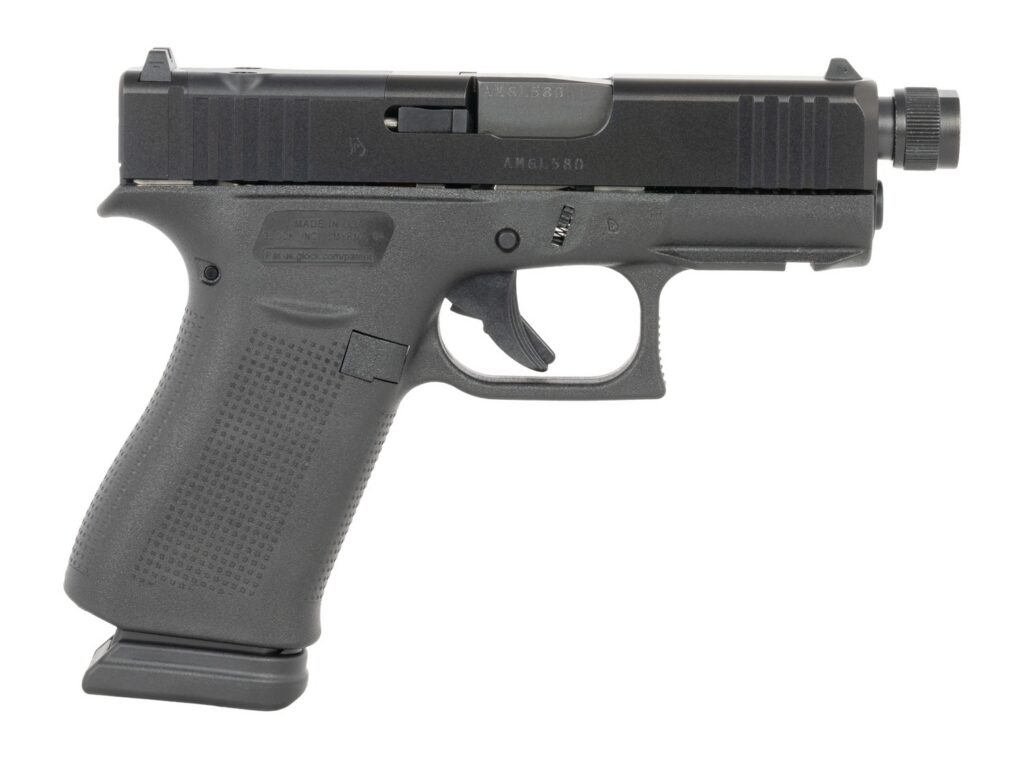 Glock UX4350201FRMOSTB G43X 9mm Luger 10+1 3.41" Black Threaded Barrel, Black Steel Optic Ready/Serrated Slide, Black Polymer Frame w/Accessory Rail, Ambidextrous