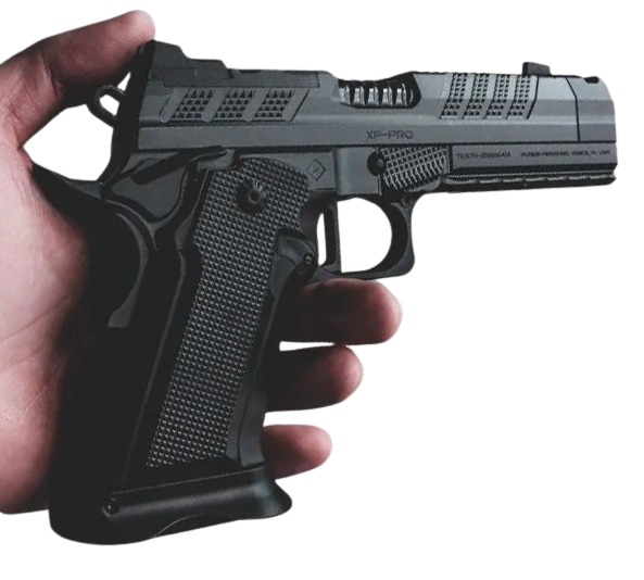 Fusion Firearms XPCOMP9BLKPTR XP Pro Comp 9mm Luger 4.60" Black Tennifer Compensated Bull Barrel, Tennifer QPQ Steel Optic Ready/Ported/Serrated Slide, Black Steel Frame w/Beavertail & Picatinny Rail,