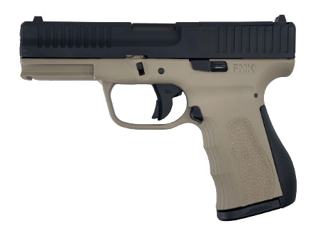 FMK FMKG49TDE G3 Full Size Frame 9mm Luger 14+1 4.50" Polished Threaded Barrel, Black Carbon Steel Optic Ready/Serrated Slide, Dark Earth Polymer Frame w/Accessory Rail, Textured Grip