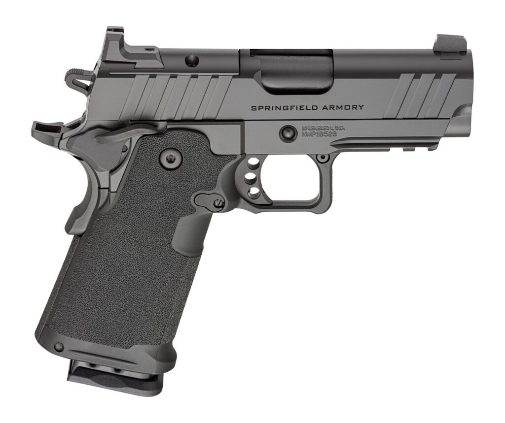 Springfield Armory PH9114AOS 1911 DS Prodigy Sub-Compact Frame 9mm Luger 18+1 3.50" Black DLC Match Grade Barrel, Black Cerakote Carbon Steel Optic Ready/Serrated Slide & Frame w/Beavertail & Picatinn