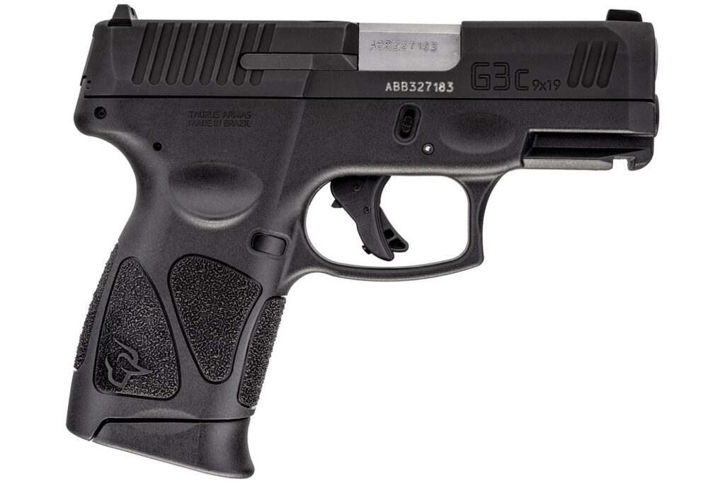 Taurus 1G3C931 G3C Compact Frame 9mm Luger 12+1 3.26" Matte Stainless Steel Barrel, Matte Black Tenifer Serrated Steel Slide, Black Polymer Frame w/Picatinny Rail, Black Polymer Grip, Right Hand