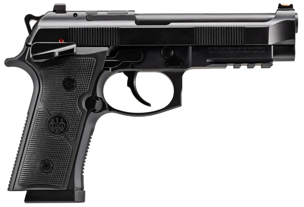 Beretta USA J92XFMSDA20 92GTS  9mm Luger 10+1 4.70" Black Inox Steel Barrel, Black Cerakote Optic Ready/Serrated Steel Slide + Aluminum Frame w/Beavertail & Picatinny Rail, Ambidextrous
