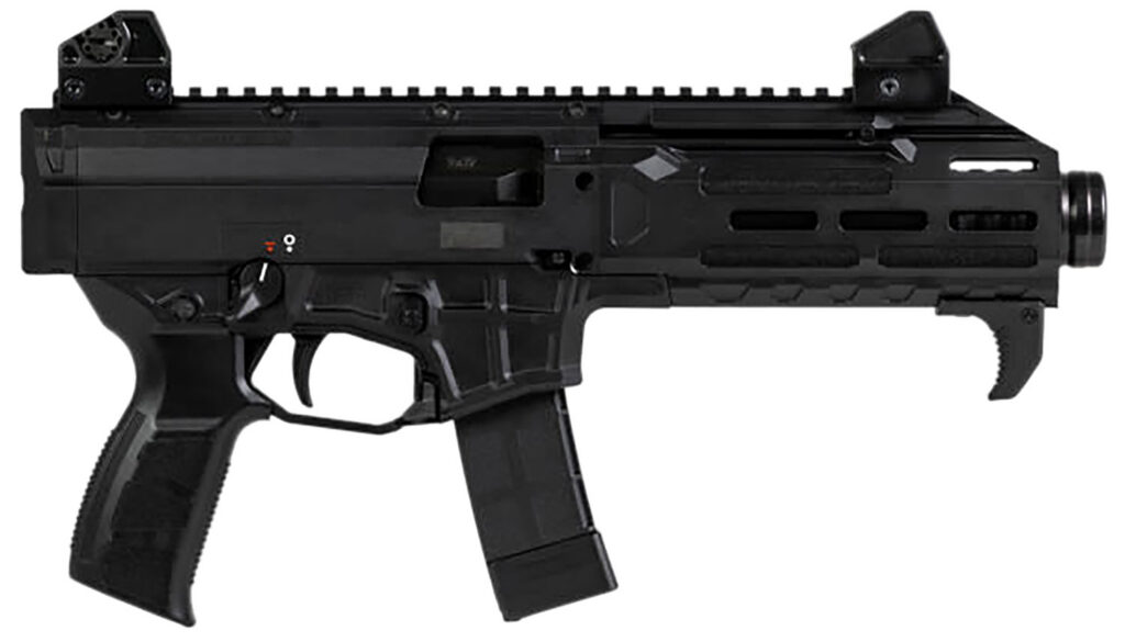 CZ-USA 91431 Scorpion 3+  9mm Luger 20+1 7.80" Black Threaded Barrel, M-LOK Handguard, Picatinny Rail, Black Polymer Grip, Ambidextrous