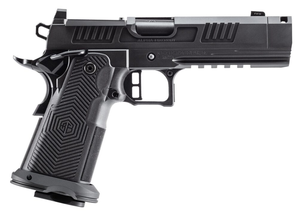 Alpha Foxtrot AA39X2CIG-XDBK17 AF1911 Romulus 10mm Auto 18+1 4.25" Black DLC Stainless Steel Threaded Compensated Barrel, Optic Ready/Serrated Slide & Frame w/Beavertail & Picatinny Rail, RMSc/RMR Foo