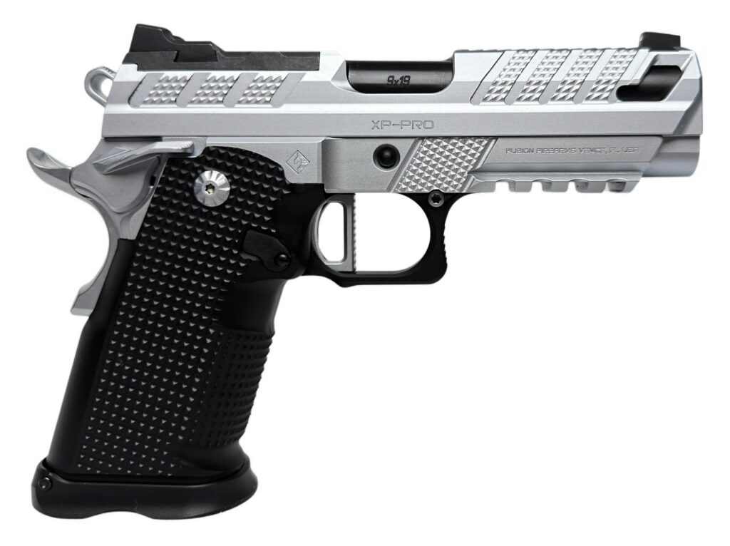 Fusion Firearms XP-9-C-V2 XP Pro V2 9mm Luger 17+1 4" Black Tennifer Chrome Steel Optic Ready/Serrated Slide Chrome