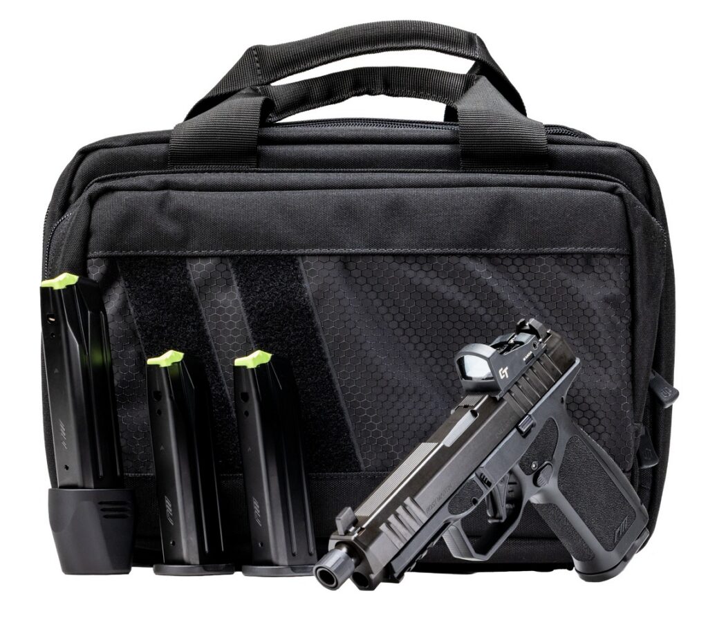Rost Martin RM1FTBSPL RM1F Tactical Bundle 9mm Luger 24+1 4.50" Black Threaded Barrel, Black Nitron Steel Serrated w/Optic Slide, Black Polymer Frame w/Picatinny Rail, Interchangeable Backstrap Grip,