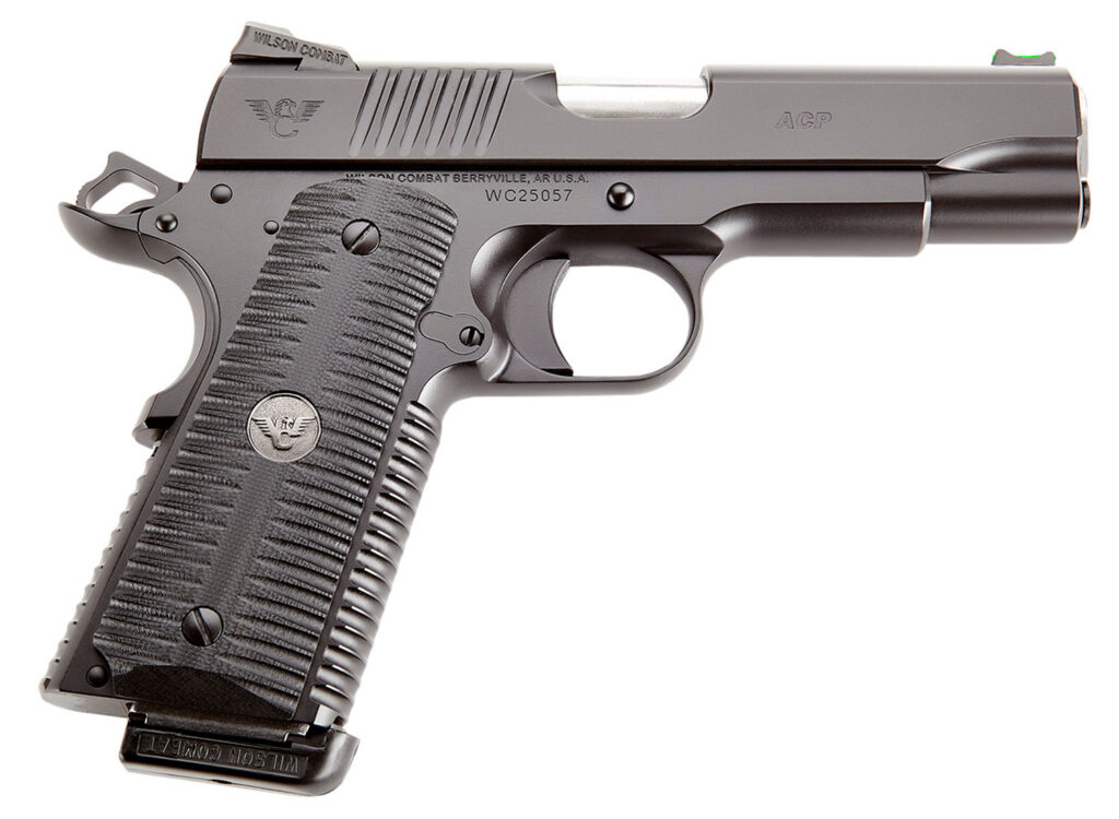 Wilson Combat ACPSOM45 ACP Commander 45 ACP 4.25" 8+1 Black Armor-Tuff Frame Black Carbon Steel Slide with Black G10 Eagle Claw Grip