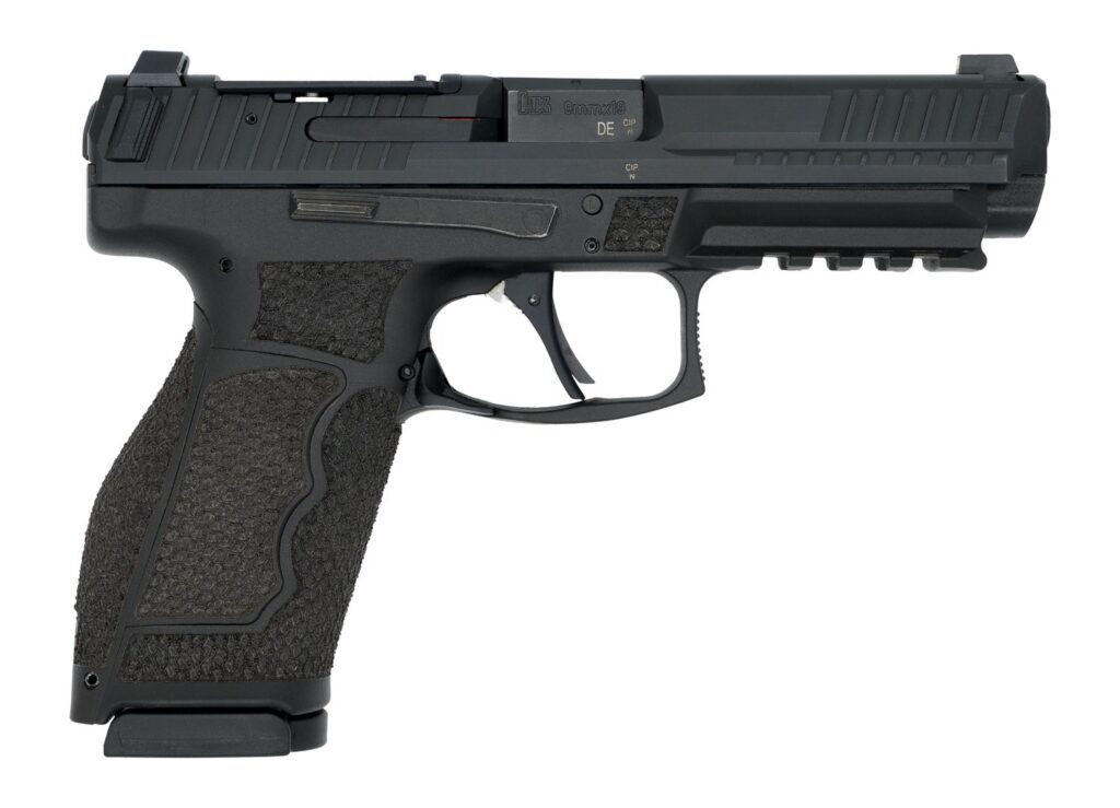 Langdon Tactical Tech VP9A1FHPRDMWC HK VP9A1F Full Size Frame 9mm Luger 17+1 4.53" Black Nitride Polygonal Rifled Barrel, Black Nitride Optic Ready/Serrated Slide, Black Polymer Frame w/Picatinny Rai
