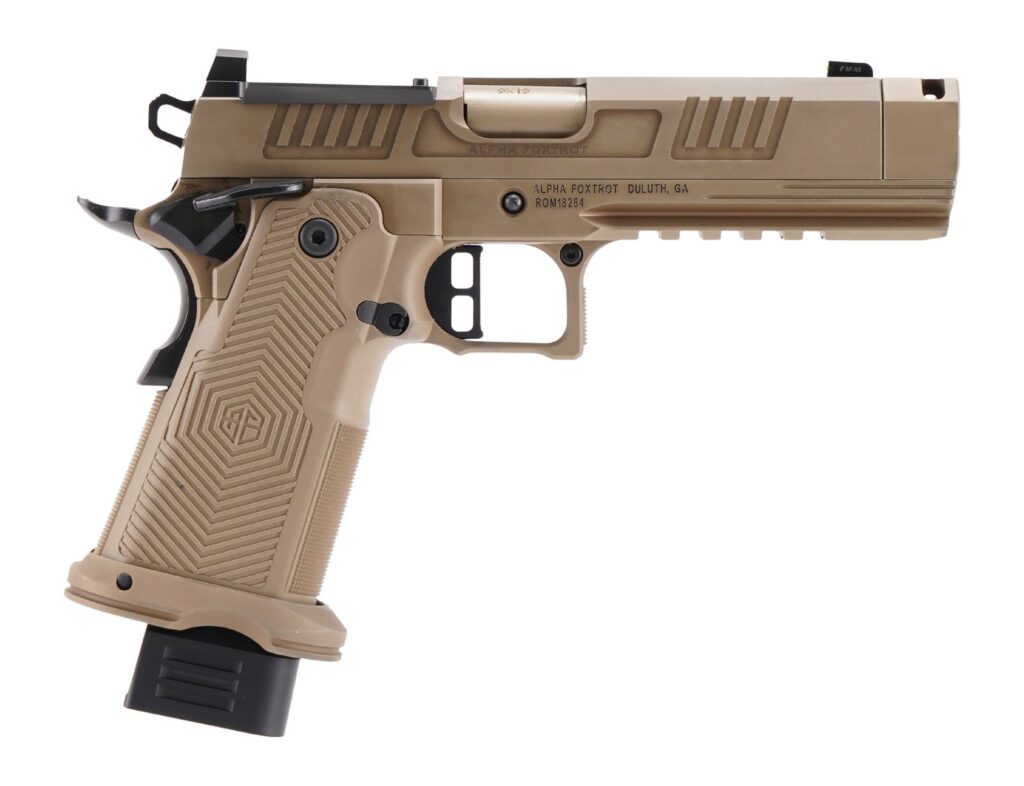 Alpha Foxtrot AA39X1CIG-XDFE19 AF1911 Romulus 9mm Luger 20+1 4.25" Black Bull Ramped Compensated Barrel, Matte DLC Stainless Steel Optic Ready/Serrated Slide & Frame w/Beavertail & Picatinny Rail, Pol