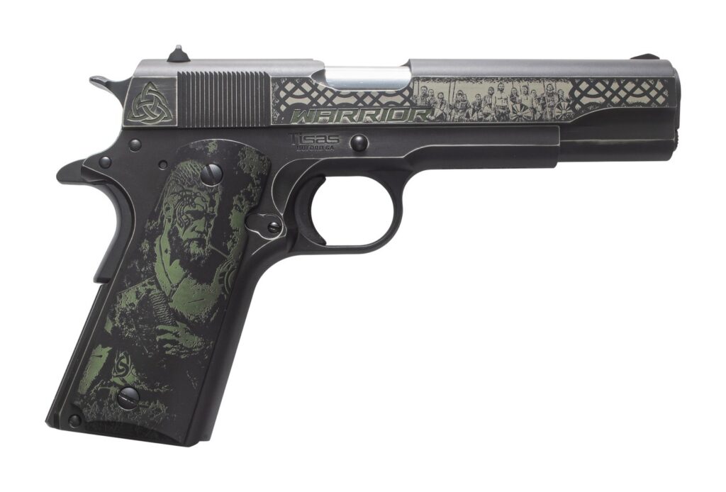 Tisas Arms Customs 10100518AA7 1911 A1 Service Warrior ports South Exclusive 45 ACP 7+1 5" Carbon Steel Serrated Slide & Frame w/Beavertail