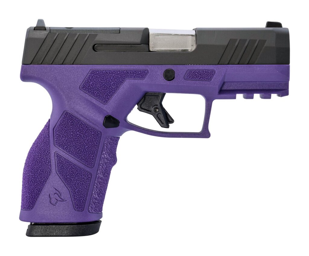 Taurus 1-GX2P931DP GX2 T.O.R.O. Compact Frame 9mm Luger 13+1 3.38" Matte Stainless SharpShooter Barrel, Black Alloy Steel Optic Ready Slide, Deep Purple Polymer Frame w/Picatinny Rail, Textured Grip